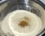 A picture of step 1 of Fafda kadhi and raw papaya Sambharo.