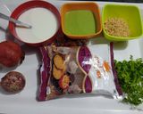 कुट्टू पकौड़ी चाट रेसिपी चरण 1 फोटो