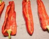 A picture of step 3 of Peperoni ripiene - tuna stuffed romano peppers.