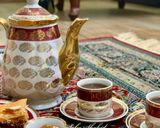 A picture of step 4 of Arabic kahwa (Arabic Chai).
