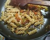 A picture of step 6 of Creamy Pasta in Fajita Seasoning with Dry Chicken Manchurian.