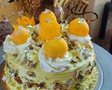 A picture of step 9 of Mother's day special rasmalai cake.