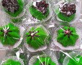 Foto langkah ke 9 dari resep Cake pandan mini kukus.