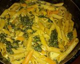 Foto del paso 3 de la receta: Fideos a la crema con espinaca