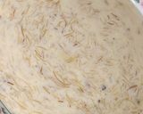 A picture of step 3 of #maharashtrian and North indian combo style :Mango kheer.