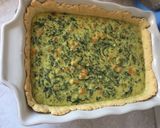 A picture of step 4 of Spinach, butternut and feta quiche.