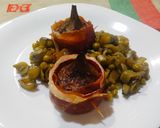 Foto del paso 7 de la receta Alcachofas con jamón, habas y guisantes