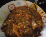 A picture of step 2 of Delicious Okra ogbono and ugba soup.