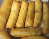 A picture of step 5 of Qeema roll.