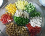 A picture of step 1 of Cold Pasta Salad.