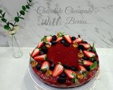 Gambar langkah 8 resipi Chocolate Cheesecake With Berries.