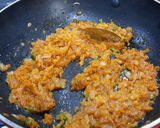 A picture of step 4 of Palak Chicken.