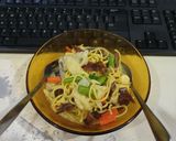Foto langkah ke 7 dari resep Mie Siram Kari Ayam.