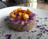 Foto del paso 2 de la receta: Risotto de gambas y col lombarda