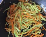 A picture of step 4 of Broccoli stalk and Carrot Fry.
