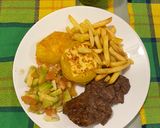 Foto del paso 7 de la receta: Carne a la parrilla con piña y arepa de chócolo✨