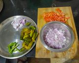 A picture of step 2 of Kundru ki sabzi.