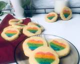 Cara Membuat Rainbow Heart Cookies Slice 11