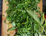 A picture of step 3 of Mustard Greens Palya (Sarson ka Palya).