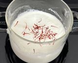 A picture of step 8 of "Royal Kesariya Date Thandai (Sugar-Free Version)".