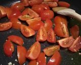 A picture of step 1 of Pan fried sea bass with fresh tomatoes.