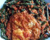 Foto langkah ke 5 dari resep Sambal Telor ceplok dan kacang panjang.