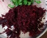 A picture of step 1 of Beetroot masala puri.