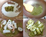 รูปขั้นตอนการทำที่ 1 ของ ข้าวผัดแกงเขียวหวานทะเลห่อไข่
