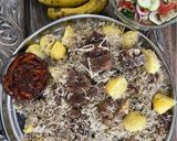 A picture of step 8 of Swahili pilau.