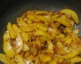 A picture of step 5 of Jeera aloo.