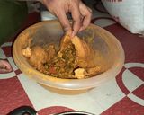 A picture of step 8 of Murgh Musallam.