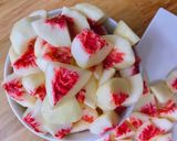 Hình bước làm 1 của món 💚 Bánh Đào Nướng (Clafoutis aux pêches)