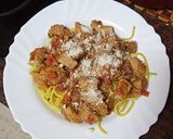 Foto del paso 5 de la receta: Pasta con ragout de cerdo y queso rallado