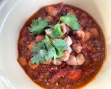 รูปขั้นตอนการทำที่ 4 ของ น้ำพริกอ่องถั่วลูกไก่🍅🌶️ Tomato and Thai Herbs Chilli Paste with Chickpea🍅🥬🫑