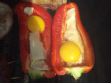 Morrones (ají) rellenos a la parrilla! 😚