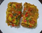 A picture of step 3 of Bread omlette sandwich.