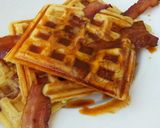 A picture of step 3 of Bacon & Cinnamon Waffle.