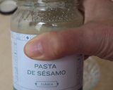 Foto del paso 1 de la receta: Adherezo, salsa de sésamo al limón 🌱 🍋Semillas de sésamo blanco formato crema, con limón y ajo