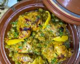A picture of step 12 of Moroccan Chicken Tagine with Green Olives.