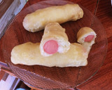 Foto del paso 7 de la receta: Salchichas con puré envueltos. Con masa casera y papas al horno