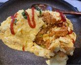 A picture of step 12 of Omurice (Japanese omelette rice).
