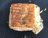 A picture of step 7 of Cheese Chicken Salami Omelette Sandwich.