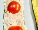 A picture of step 2 of Zucchini Boats Stuffed with Chicken in Air Fryer.