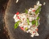 A picture of step 3 of Maharashtrian Besan pitla.