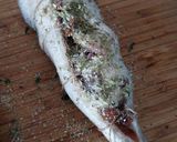 Foto del paso 6 de la receta: Pescadilla crujiente rellena de bacon y cebolla al vino tinto