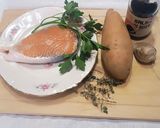 Foto del passaggio 1 della ricetta Salmone con Patate Dolci in Friggitrice ad Aria