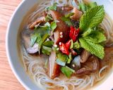 Hình bước làm 5 của món 🌱 Bún Nấm Hương Chay (Vegan)