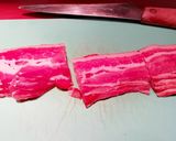 Sajtos - baconös Hasselback csirkemell recept fázis 3 fotója