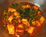 A picture of step 10 of Matar Paneer.