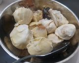 Gambar langkah 2 resipi Bubur kacang hijau +durian.
